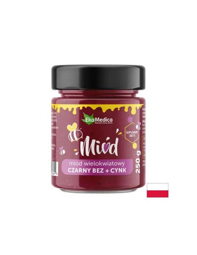 Пчелен мед с черен бъз и цинк – За силен имунитет, 250 g