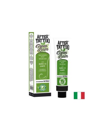 Балсам след татуиране – С масло от ший, пантенол и невен, After Tattoo Green Balm, 50 ml