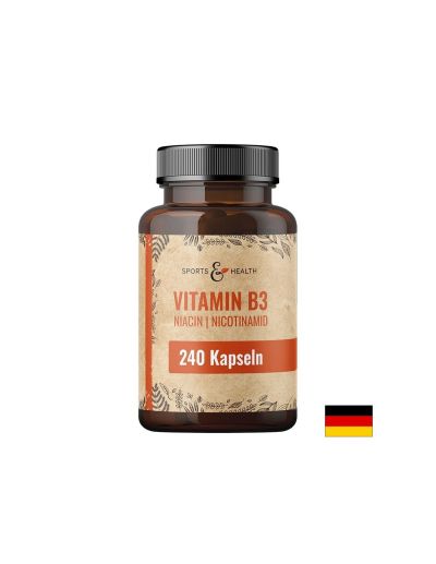 Витамин B3 – Енергия, метаболизъм и здрава кожа, 500 mg, 240 капсули