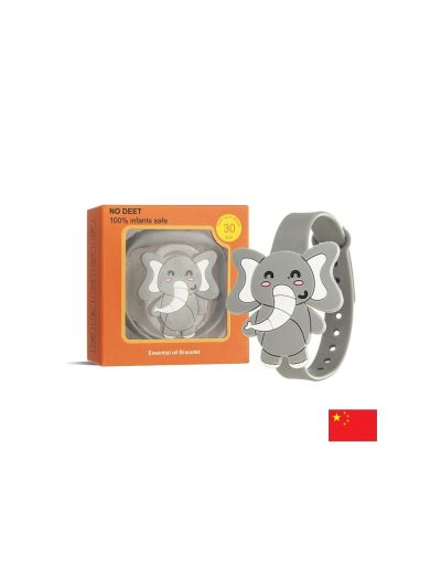 Репелентна гривна „Слонче“ за деца – Натурална защита от комари с етерични масла