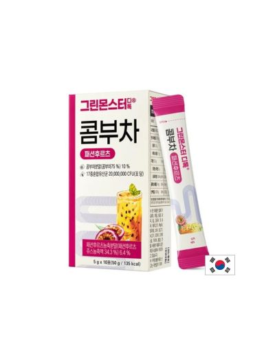 Комбуча на прах с вкус на маракуя – Храносмилане и енергия, 10 сашета