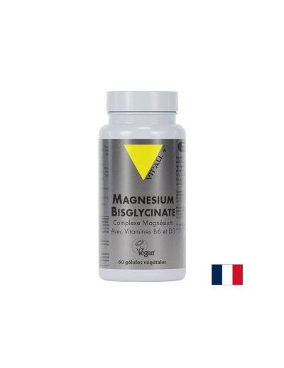 Магнезий (бисглицинат) + Витамини B6 и D3 – За мускули и кости, 60 капсули