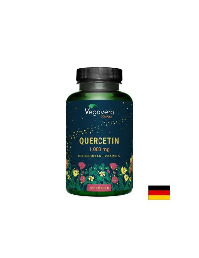Кверцетин + бромелаин + витамин С – имуномодулатор - Подкрепа при възпаление и алергии, 120 капсули за 2 месеца прием