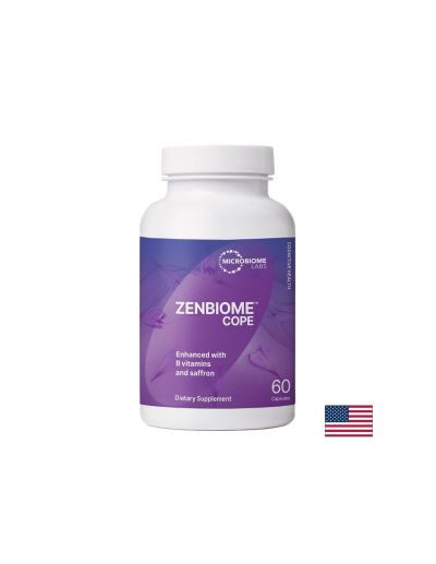 Пробиотик 100 mg + Шафран 28 mg – Спокойствие и емоционален баланс, Zenbiome Cope™, 60 капсули