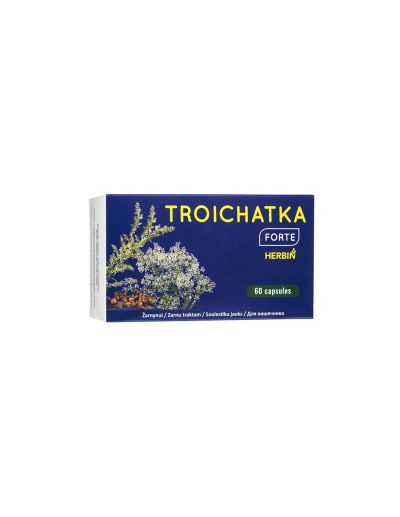 Troichatka Forte - Лен 800 mg + Ким 400 mg + Карамфил 200 mg – Чревен комфорт и храносмилателен баланс, 60 капсули