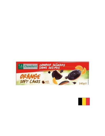 Портокалови меки бисквити без захар – С шоколадово покритие и плодов пълнеж, 140 g