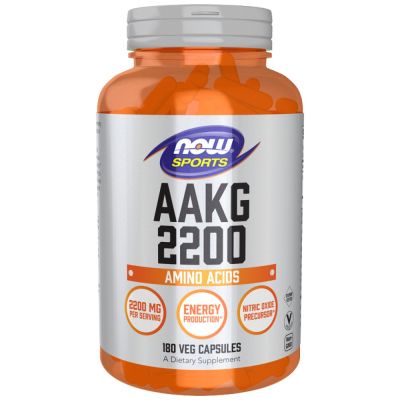 NOW Foods AAKG 2200 550 mg [180 капсули, 45 Дози]