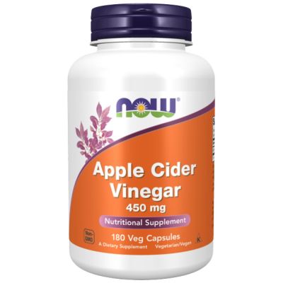 NOW Foods Apple Cider Vinegar 450 mg [180 капсули, 90 Дози]