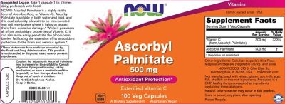 NOW Foods Ascorbyl Palmitate 500 mg [100 капсули]