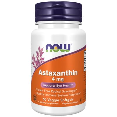 NOW Foods Astaxanthin 4 mg [60 Гел капсули, 60 Дози]