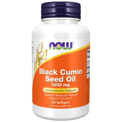 NOW Foods Black Cumin Seed Oil 1000 mg [60 Гел капсули, 60 Дози]