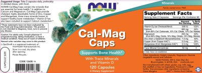 NOW Foods Cal-Mag Caps [120 капсули, 60 Дози]