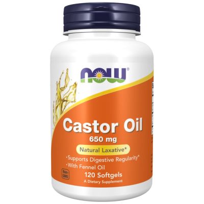 NOW Foods Castor Oil 650 mg [120 Гел капсули, 120 Дози]