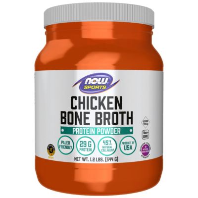 NOW Foods Chicken Protein Bone Broth [544 грама, 17 Дози]