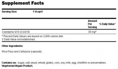 NOW Foods CoQ10 30 mg [240 капсули, 240 Дози]