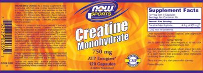 NOW Foods Creatine Mono [120 капсули]