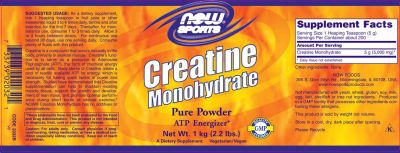 NOW Foods Creatine Powder [1000 грама, 200 Дози]