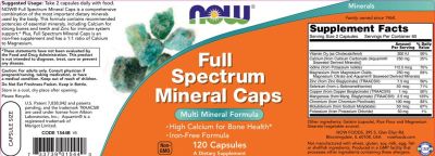 NOW Foods Full Spectrum Mineral Caps [120 капсули, 60 Дози]