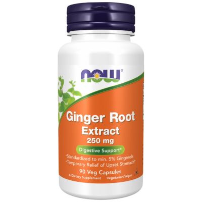 NOW Foods Ginger Root Extract 250 mg [90 капсули, 90 Дози]