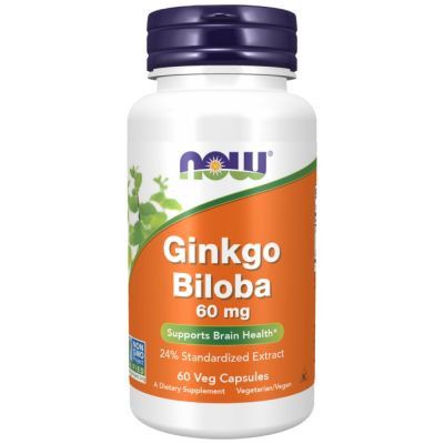 NOW Foods Ginkgo Biloba 60 mg [60 капсули, 60 Дози]