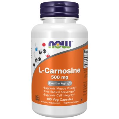 NOW Foods L-Carnosine 500 mg [100 капсули, 100 Дози]