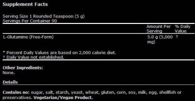 NOW Foods L-Glutamine Powder [170 грама, 34 Дози]