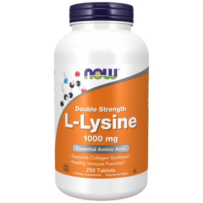 NOW Foods L-Lysine 1000 mg [250 Таблетки, 250 Дози]