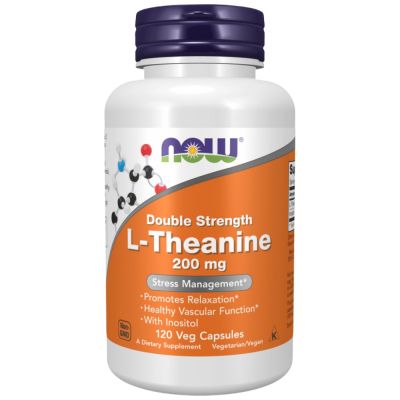 NOW Foods L-Theanine 200 mg / Double Strength [120 капсули]