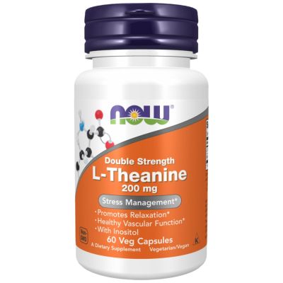 NOW Foods L-Theanine 200 mg / Double Strength [60 капсули]