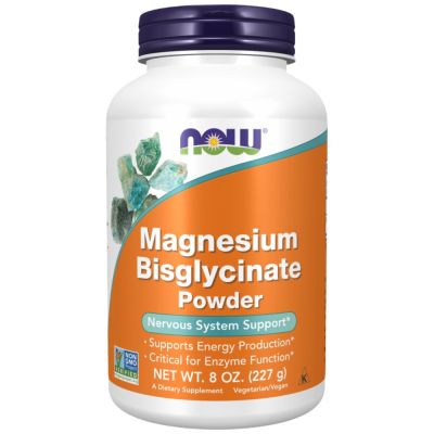 NOW Foods Magnesium Bisglycinate Powder [227 грама, 91 Дози]
