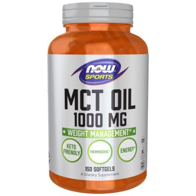 NOW Foods MCT Oil 1000 mg [150 Гел капсули, 50 Дози]