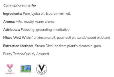 NOW Foods Myrrh Oil Blend | Commiphora Myrrha [30 мл]