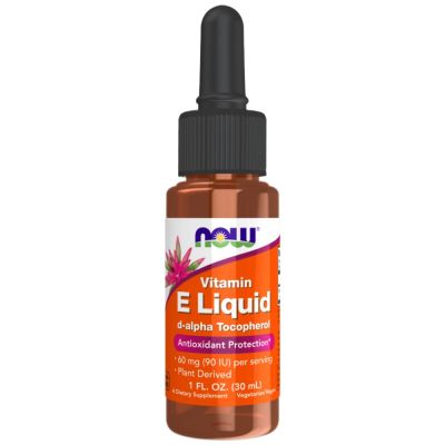 NOW Foods Natural Vitamin E Liquid | d-alpha Tocopherol [30 мл, 150 Дози]