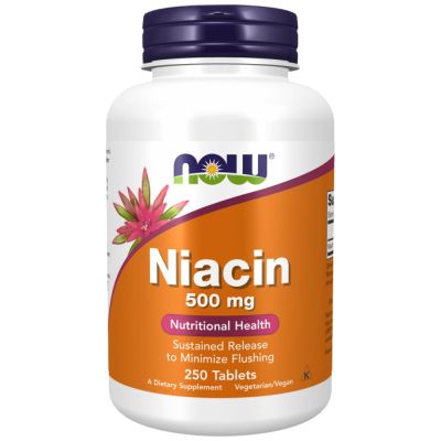 NOW Foods Niacin 500 mg [250 Таблетки, 250 Дози]