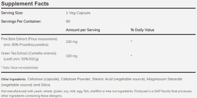 NOW Foods Pine Bark Extract 240 mg [90 капсули]