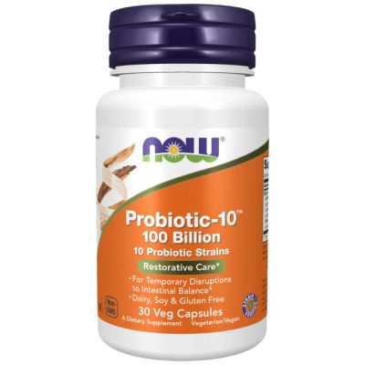 NOW Foods Probiotic-10 100 Billion [30 капсули, 30 Дози]