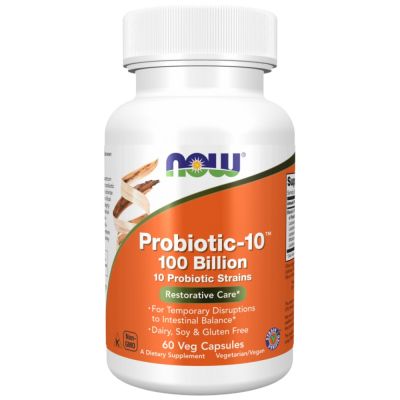 NOW Foods Probiotic-10 100 Billion [60 капсули, 60 Дози]