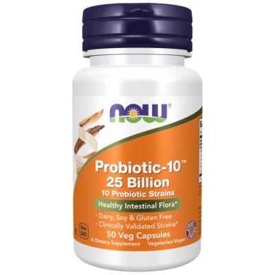 NOW Foods Probiotic-10 25 Billion [50 капсули, 50 Дози]