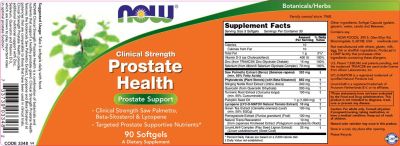 NOW Foods Prostate Health [90 Гел капсули, 30 Дози]