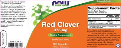 NOW Foods Red Clover 375 mg [100 капсули]