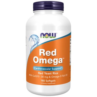 NOW Foods Red Omega™ | Red Yeast Rice [180 Гел капсули, 90 Дози]