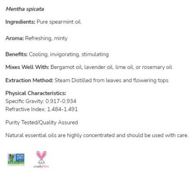 NOW Foods Spearmint Oil | 100% Pure Mentha Spicata [30 мл]