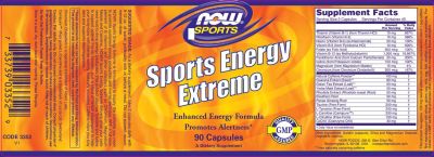 NOW Foods Sports Energy Extreme [90 капсули, 45 Дози]