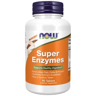 NOW Foods Super Enzymes [90 Таблетки, 90 Дози]