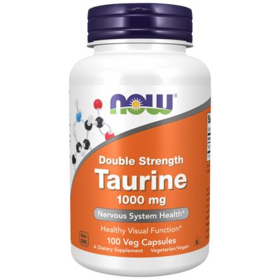 NOW Foods Taurine 1000 mg / Double Strength [100 капсули, 100 Дози]