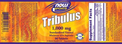 NOW Foods Tribulus 1000 mg [90 Таблетки, 90 Дози]