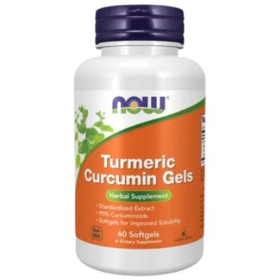 NOW Foods Turmeric Curcumin Softgels 475 mg [60 Гел капсули, 60 Дози]