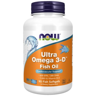 NOW Foods Ultra Omega 3-D with Vitamin D-3 [90 Гел капсули, 90 Дози]