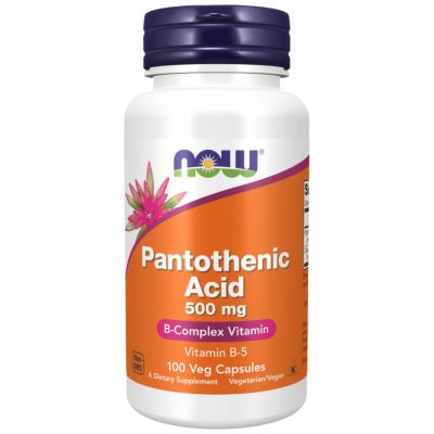 NOW Foods Vitamin B-5 / Pantothenic Acid 500 mg [100 капсули, 100 Дози]