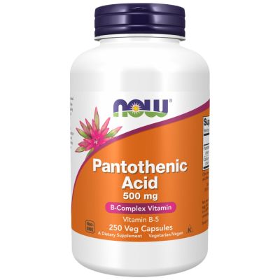 NOW Foods Vitamin B-5 / Pantothenic Acid 500 mg [250 капсули, 250 Дози]